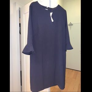 NWT Ann Taylor Dress 16 navy shift